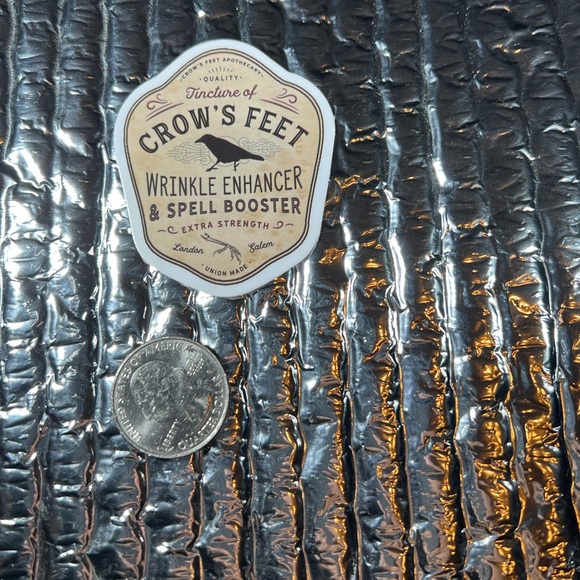 CROWS FEET Witchy Sorceress Supreme Potion B0ttle Label Sticker Spells Occult - Picture 2 of 4